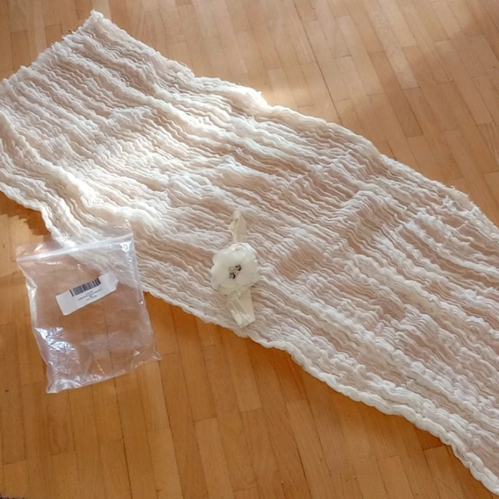 NEW Ivory Baby Swaddle & Headwrap Headband Photoshoot Props Newborn Pictures